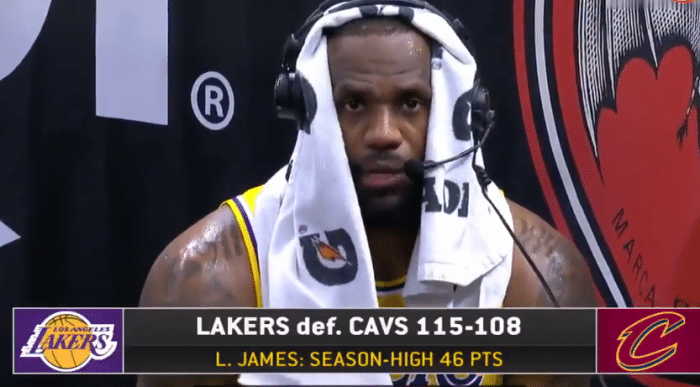 狂轰46分击败老东家！詹姆斯谈末节21分接管比赛：打出统治力