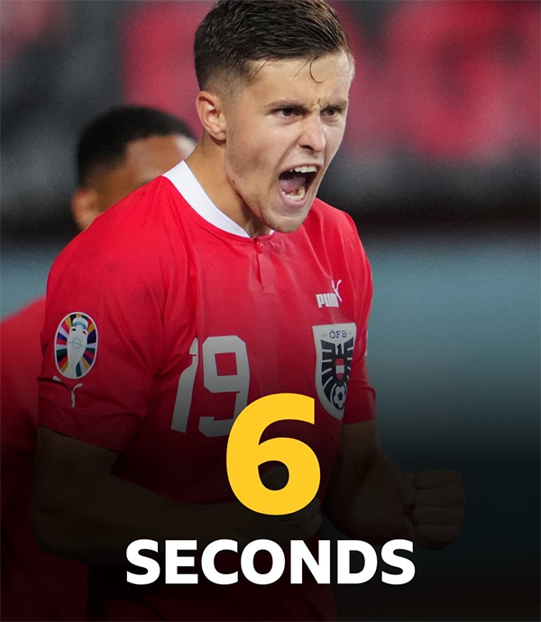 24岁射手打破纪录，国家队比赛开门 红!