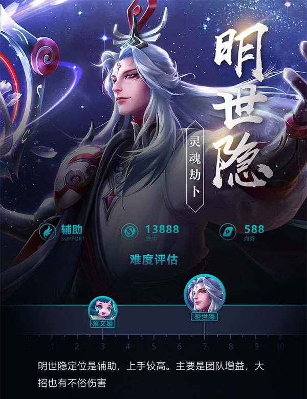 王者荣耀一图识英雄——灵魂劫卜明世隐 超强辅助强势来袭