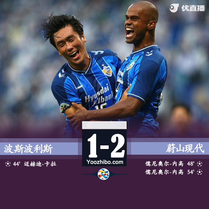亚冠简报：波斯波利斯1-2蔚山 蔚山两点球成功逆转