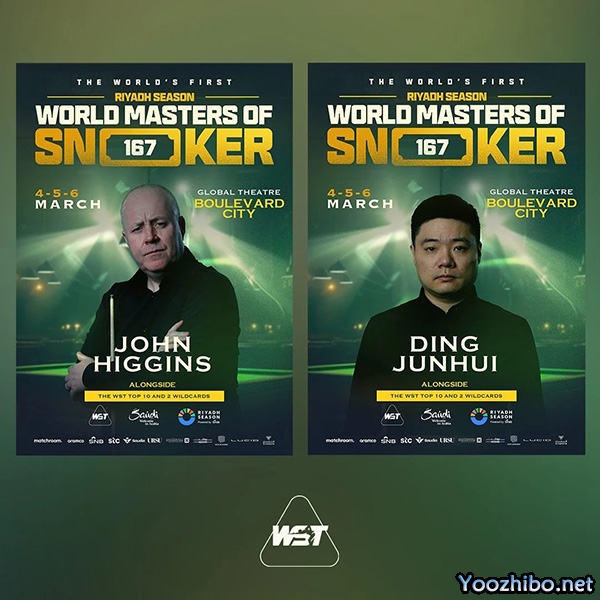 【沙特赛】阵容扩充！金球规则明确，打出167可获50万美元！丁俊晖、希金斯加入战局！