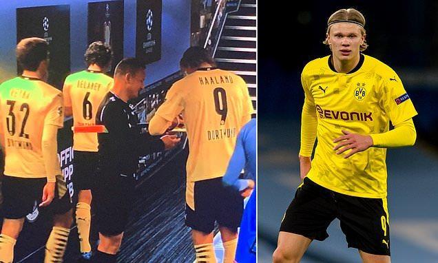 啥叫巨星啊? 哈兰德赛后被边裁索要签名