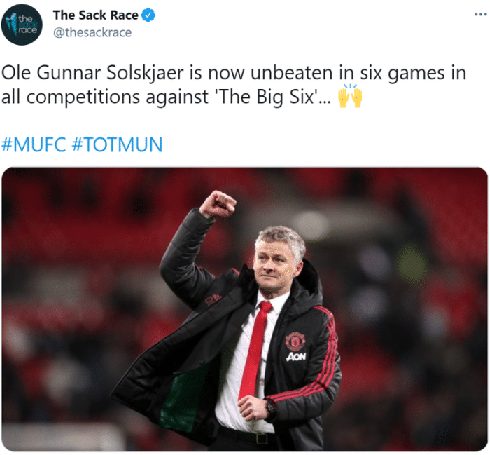 3胜3平, 索帅各项赛事近6次战Big6保持不败