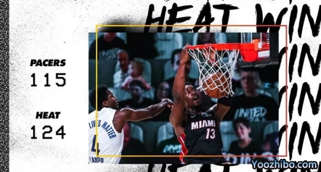 NBA简报：巴特勒27+8+4 热火胜步行者大比分3-0夺赛点！