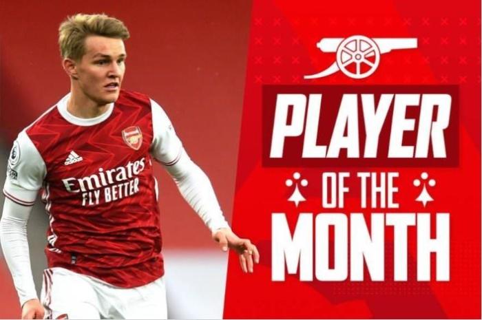 阿森纳官方: 厄德高当选三月队内最佳球员