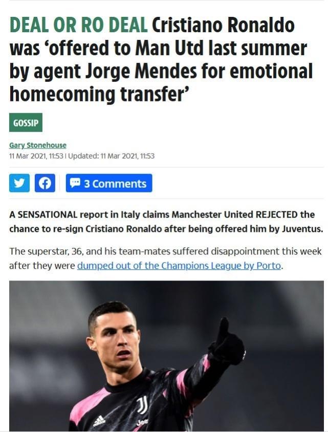 因躲球被清洗？曝尤文计划今夏抛售C罗！曼联拒绝回购，最热门下家揭晓