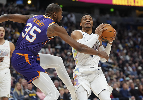 破纪录难掩失落！杜兰特23+9，太阳被掘金吊打提前一节认负