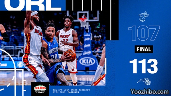 NBA简报：魔术113-107击败热火 富尼耶25+4+3