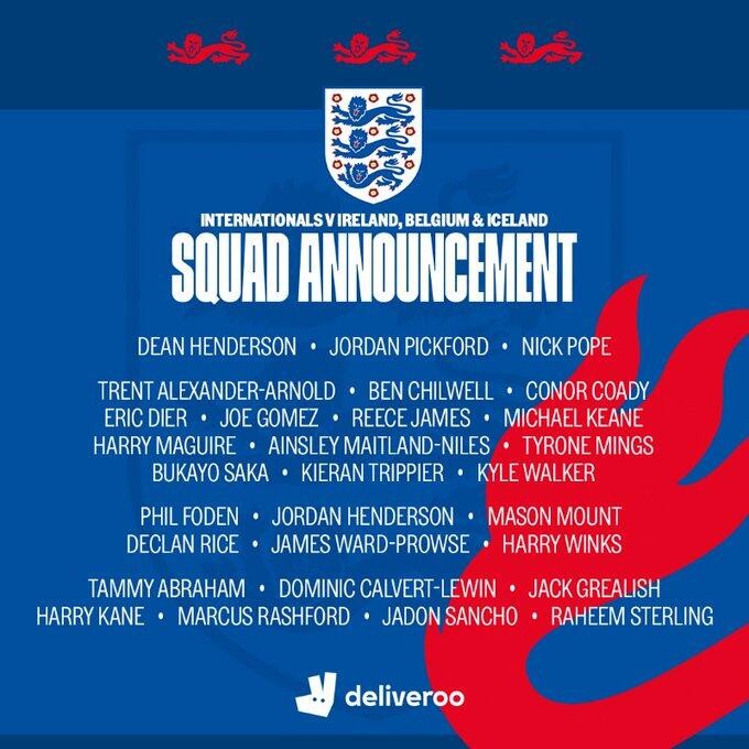 英格兰男足最新一期大名单：福登回归，萨卡入选，英斯伤缺！
