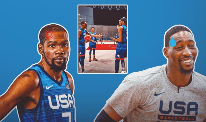 美国队输球，忙着谈恋爱的杜兰特仅得10分被罚出场，怒怼波波维奇