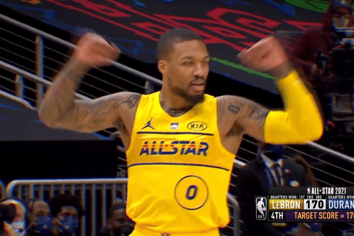 利拉德中线三分绝杀！有谁注意到库里：提前5秒庆祝！泡椒真服了