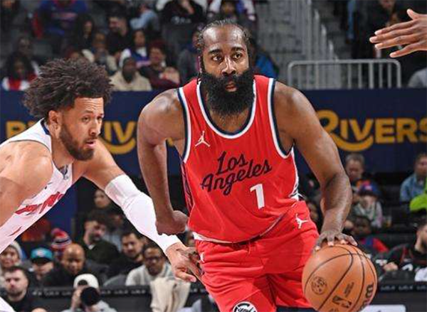 背靠背 39 分钟太疲惫！哈登22中5快船惨遭三连败