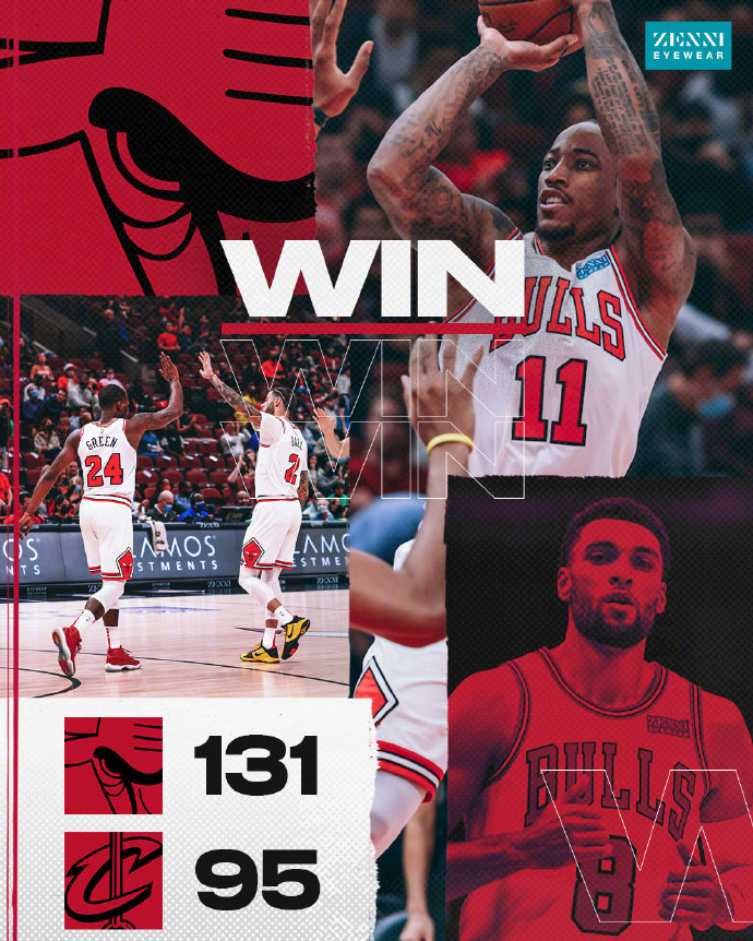 公牛131-95击败骑士 拉文25分 卡鲁索10+10