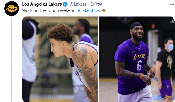 湖人冲6连胜！詹皇嬉皮笑脸库兹马神情专注，备战勇士全队周末不休息