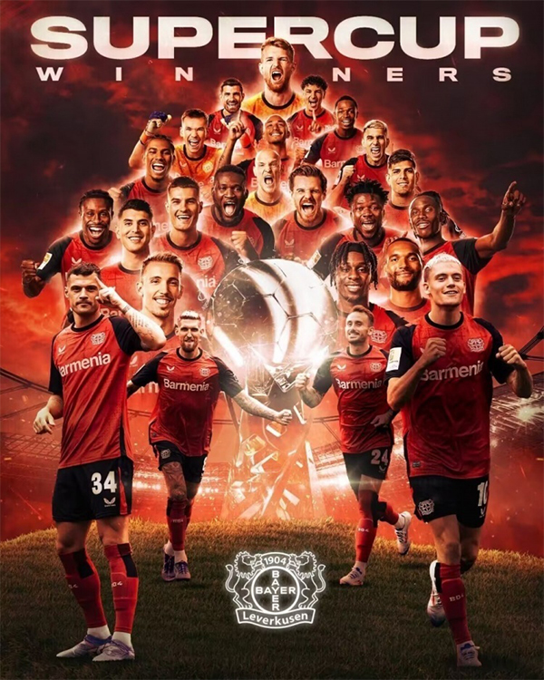 勒沃库森极限翻盘6 - 5夺冠德超杯 阿隆索5个月率队成就非凡