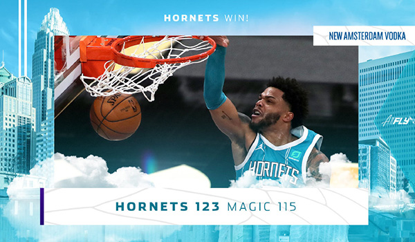 NBA简报：黄蜂123-115力克魔术 武切维奇空砍27+12