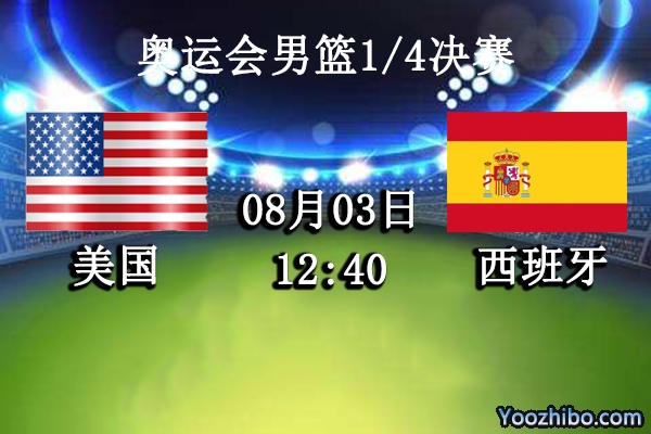 08月03日 奥运会男篮1/4决赛 美国vs西班牙直播前瞻分析