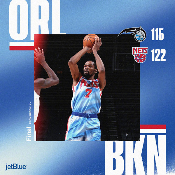 杜兰特42分 哈登首秀30+三双 篮网击败魔术取3连胜