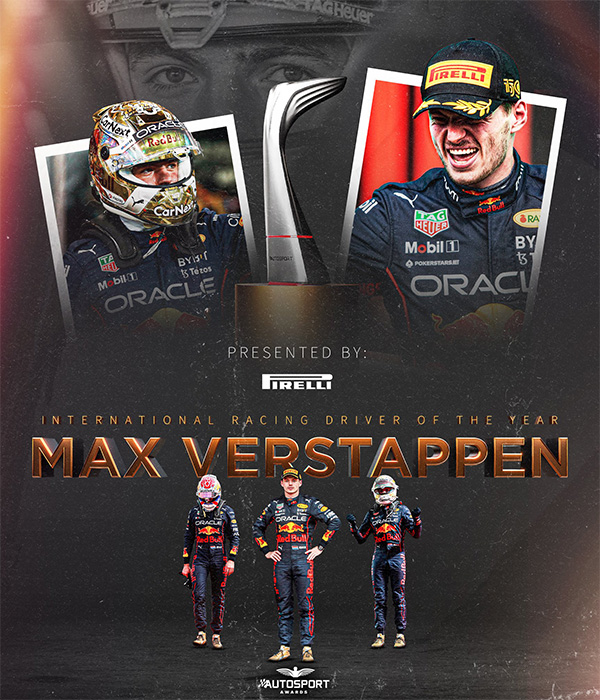 Autosport年终颁奖典礼：维斯塔潘当选年度最佳车手