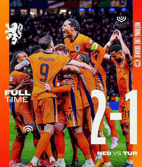 荷兰欧洲杯逆转晋级 能否再创奇迹？