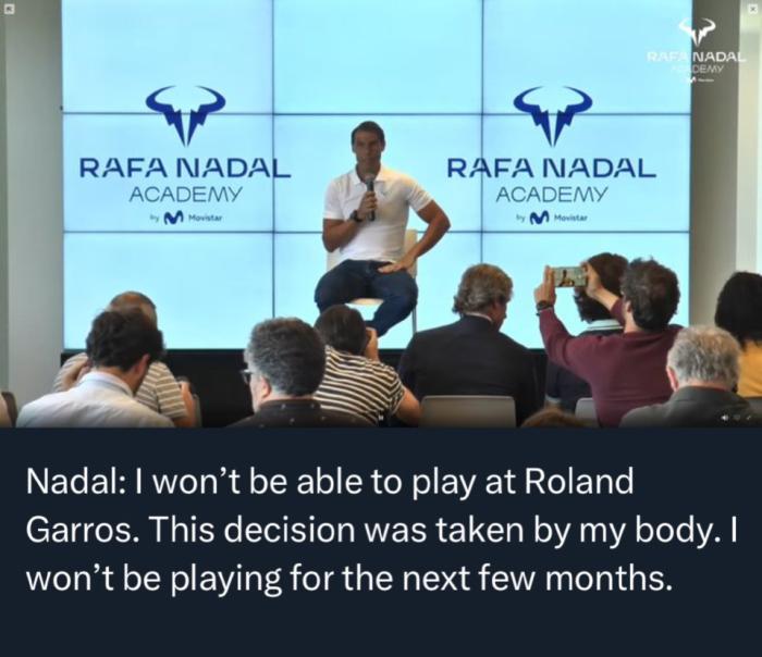 明年退役？37岁纳达尔亲承2024年是生涯最后1年！目标年底复出