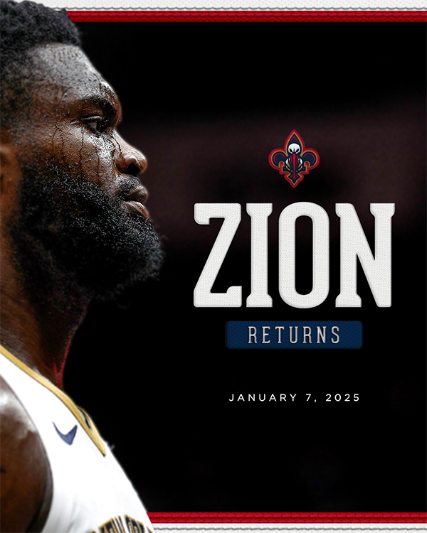 重磅官宣：锡安告别27场缺席，今日满血回归