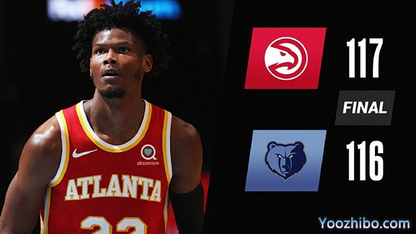 NBA简报：老鹰117-116逆转灰熊 吹杨12分冲突领技犯