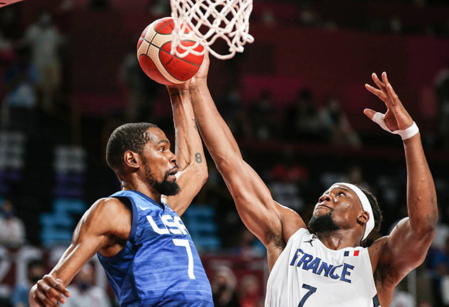 法国83-76逆转美国 富尼耶28分 戈贝尔14+9 霍勒迪18+7
