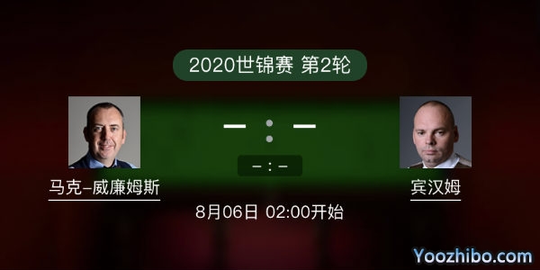 斯诺克世锦赛第二轮 马克-威廉姆斯vs宾汉姆赛事前瞻和交手记录