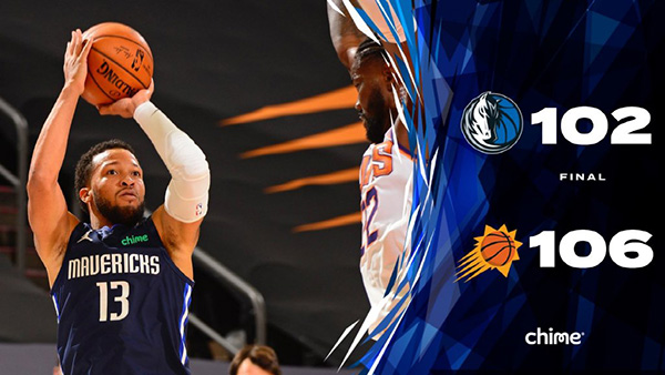 NBA简报：太阳106-102险胜独行侠 太阳6人得分上双