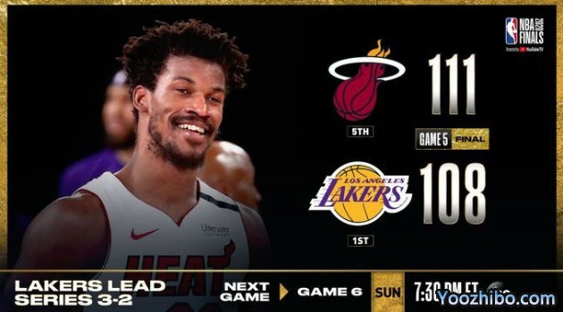 NBA简报：巴特勒35+12+11 热火险胜湖人大比分扳至2-3！