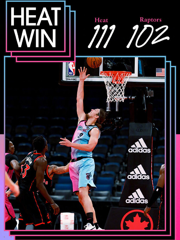 热火111-102击败猛龙 纳恩28+8 范弗里特24+9