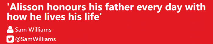 亨德森: 向阿利松的家人保证利物浦全队会照顾好他