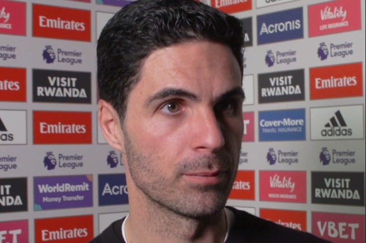 阿尔特塔：球队纪律性不够 我们必须要改善