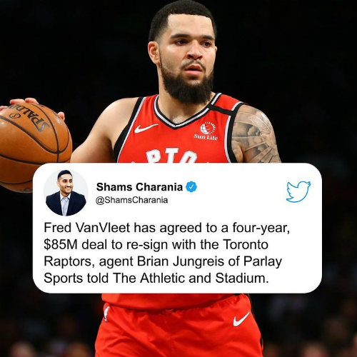 范弗里特4年8500万美元续约猛龙