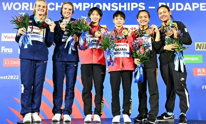 中国再夺2金！世锦赛最新金牌榜：中国14金疯狂追击，美国第1不稳