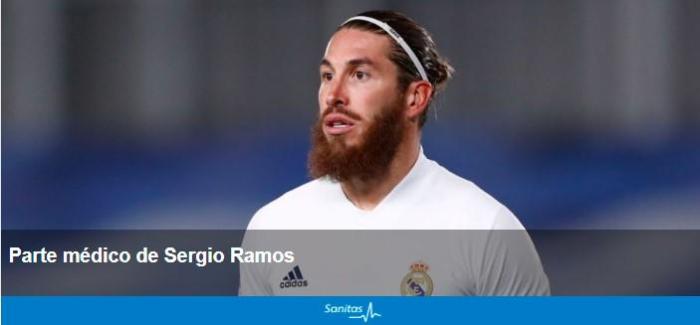 皇马官方: 拉莫斯左小腿内侧肌肉受伤