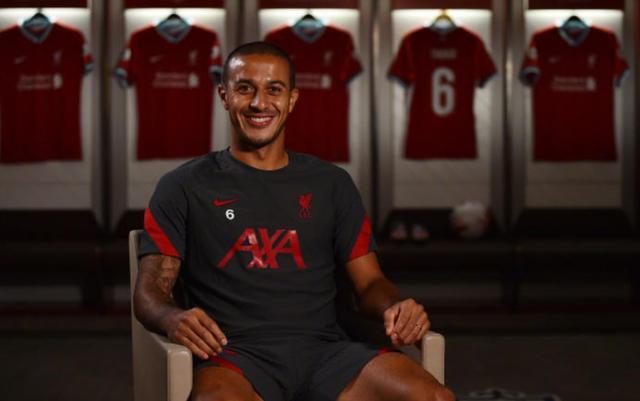 蒂亚戈至今为利物浦首发5次，球队2平3负不胜