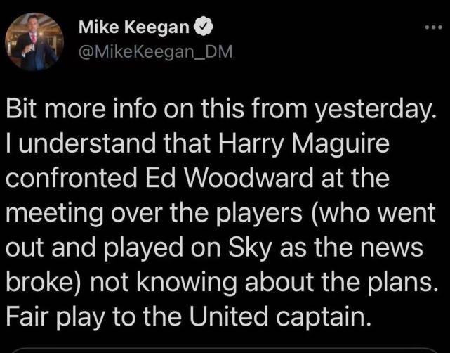 不满加入欧超？曝曼联队长与CEO争吵！愤怒球迷欲将主场助威横幅移除