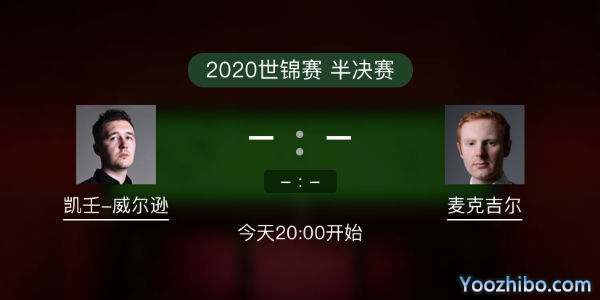 斯诺克世锦赛半决赛 凯伦-威尔逊vs麦克吉尔赛事前瞻和交手记录