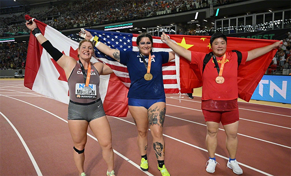 世锦赛最终奖牌榜！美国第一，中国田径队2铜收官，成绩大滑坡