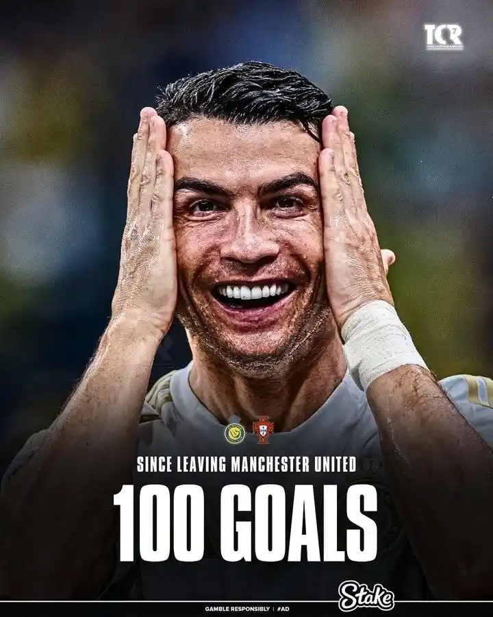里程碑！C 罗离开曼联后火力全开，92场实现俱乐部/国家队百球成就