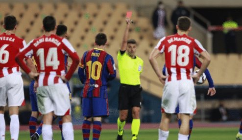 梅西染红的裁判报告出炉！并未提及恶意犯规，或只禁赛2场