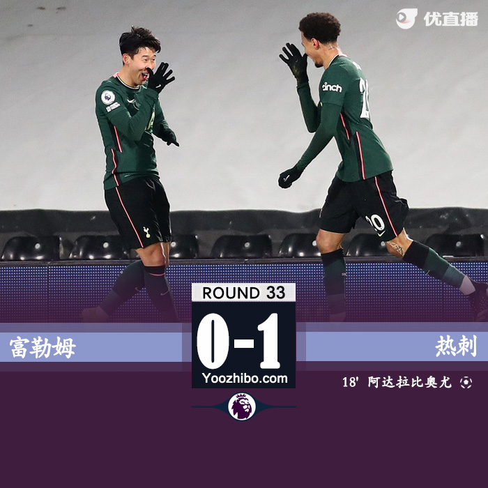 热刺1-0富勒姆 阿里造乌龙马亚进球被吹