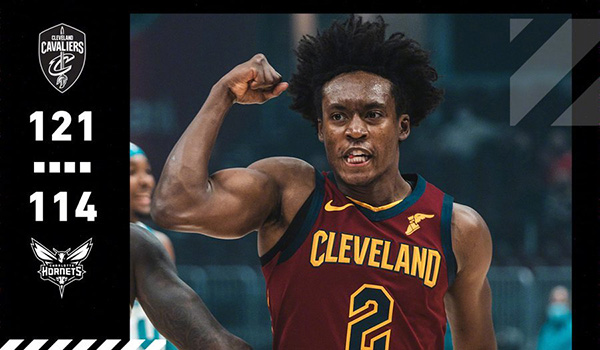 NBA简报：骑士121-114击败黄蜂 塞克斯顿27+5