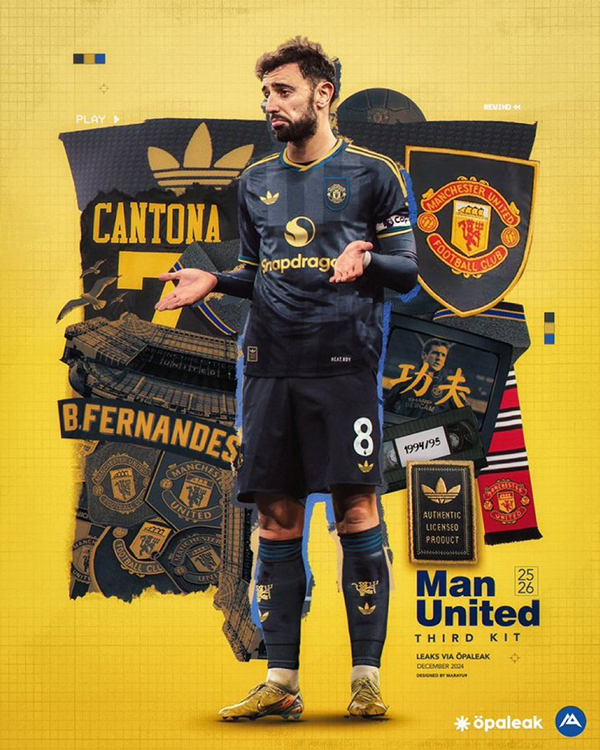 曼联下赛季 “功夫衫” 惊艳亮相！向坎通纳、弗爵致敬，飞腿传奇30载